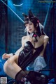 Coser @ 水 淼 Aqua Vol.054: 碧蓝 航线 爱 宕 犬 同人 机车 (40 photos)